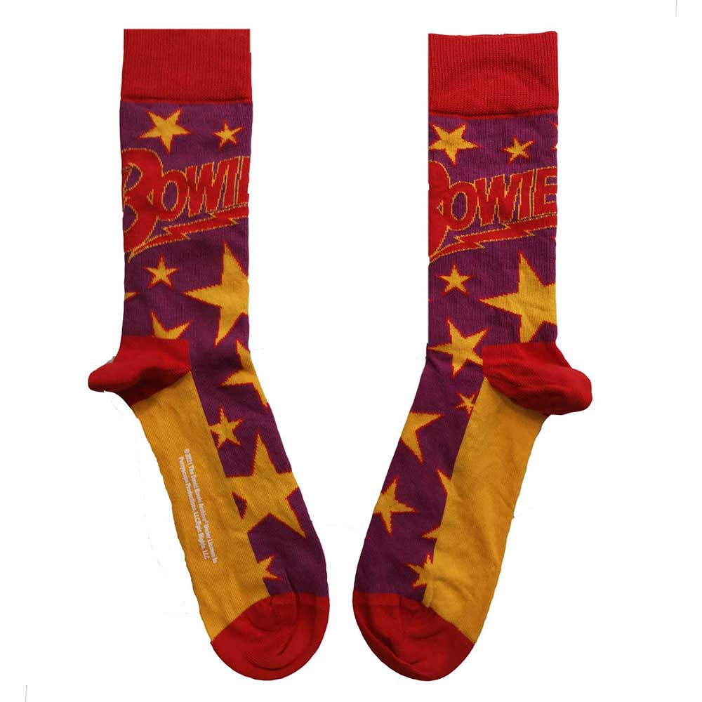 Image of David Bowie Unisex Socks - Stars Infill (UK SIZE 7 - 11) Rock Off